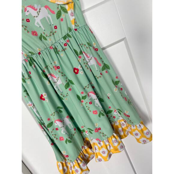 Millie Loves Lily Girls Unicorn Print Spring A-Line Dress Multicolor Size Small - Picture 6 of 9